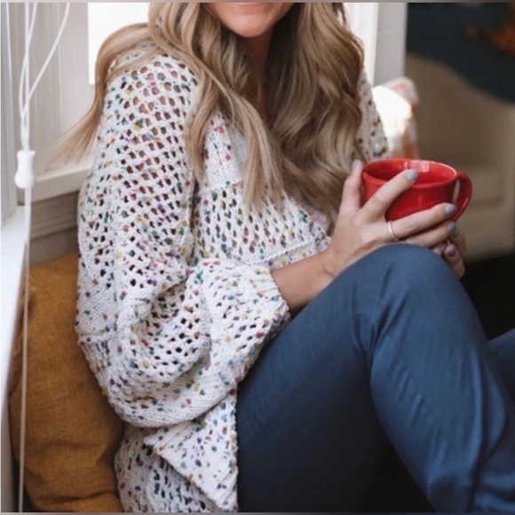 Amaryllis Women’s Chenille Confetti Cardigan Size XS Extra Small - Picture 5 of 8